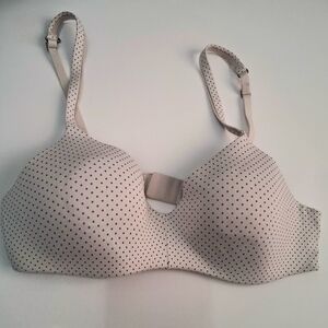 🎉Hanes Beige Polka Dot Bralette